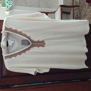 Authentic j. jill embroidered tee